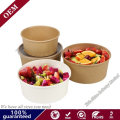 White Kraft Paper Bowl Salad Bowl with PE Cover Soup Bowl with Paper Lid